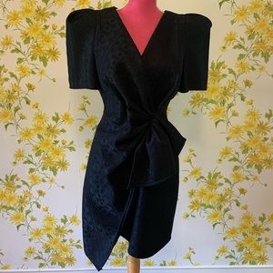 NWT faux wrap cocktail dress black size L